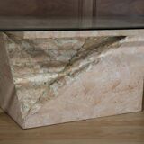 Travertine coffee table