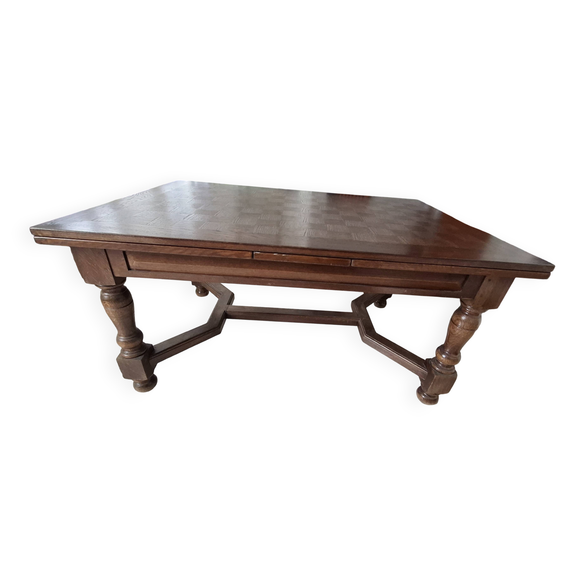 solid wood dining table the monastic with a checkerboard top