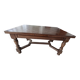 solid wood dining table the monastic with a checkerboard top