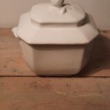 Old white porcelain sugar bowl