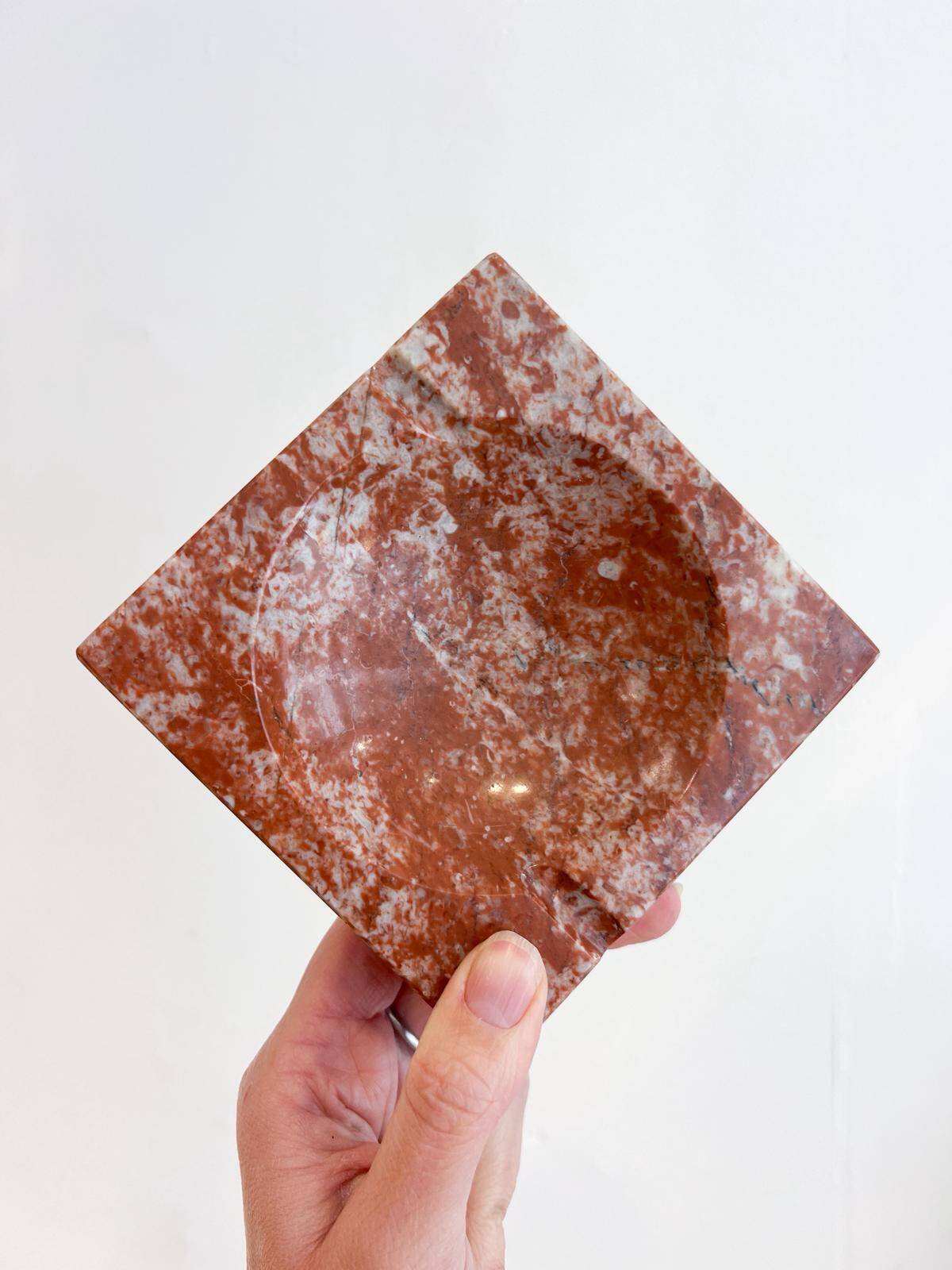 Vintage red marble ashtray