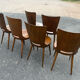 Suite of 6 Baumann chairs Dove model