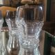 Set of 10 faceted glasses, pressed-molded glass, circa 1950–1960