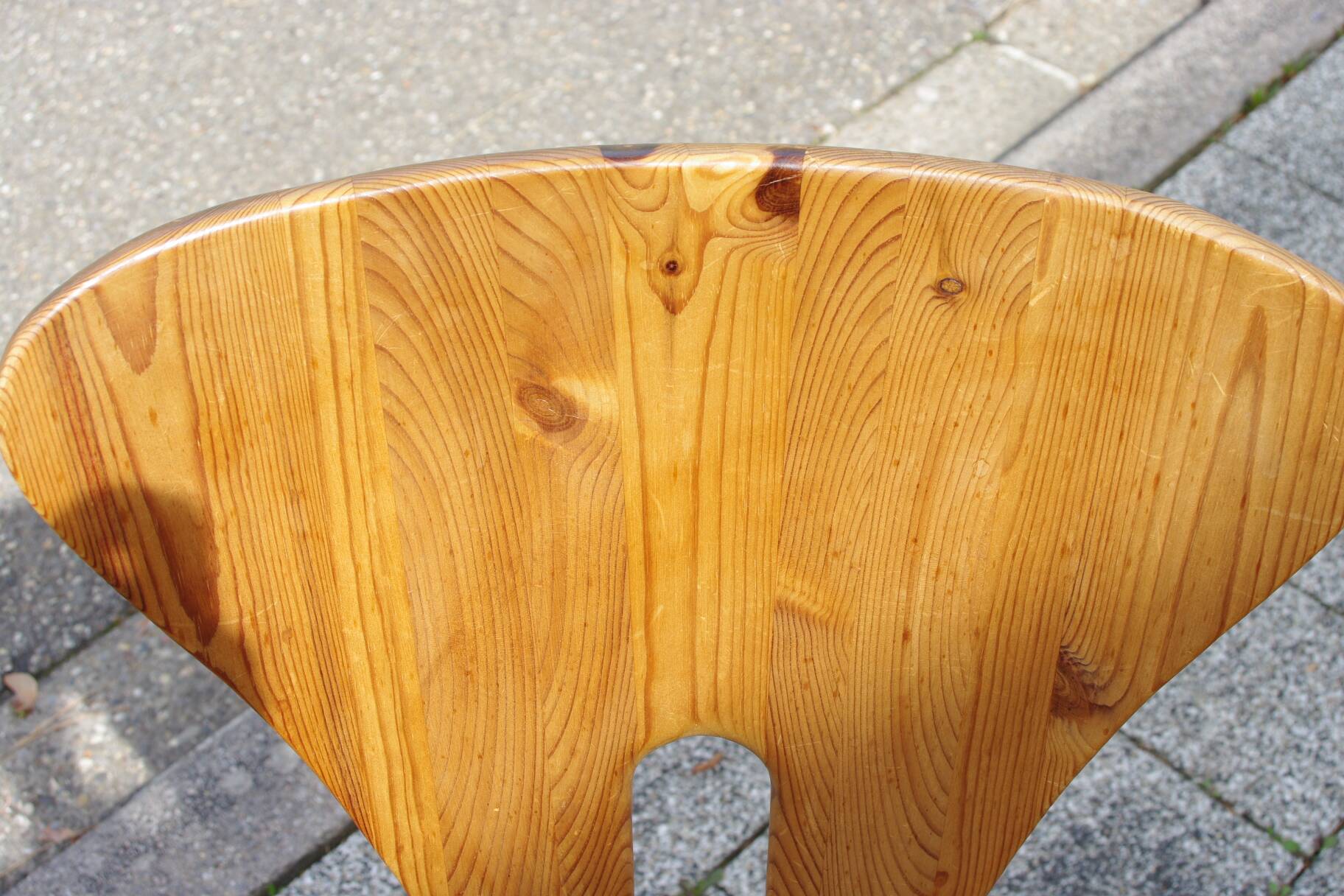 Set of 4 vintage swedish solid pine chairs 1960