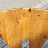 Set of 4 vintage swedish solid pine chairs 1960