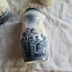 Pair of small Art Nouveau vases from Northern faience with blue decoration