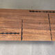 Modernist copper coffee table adjustable in height, 1960s
