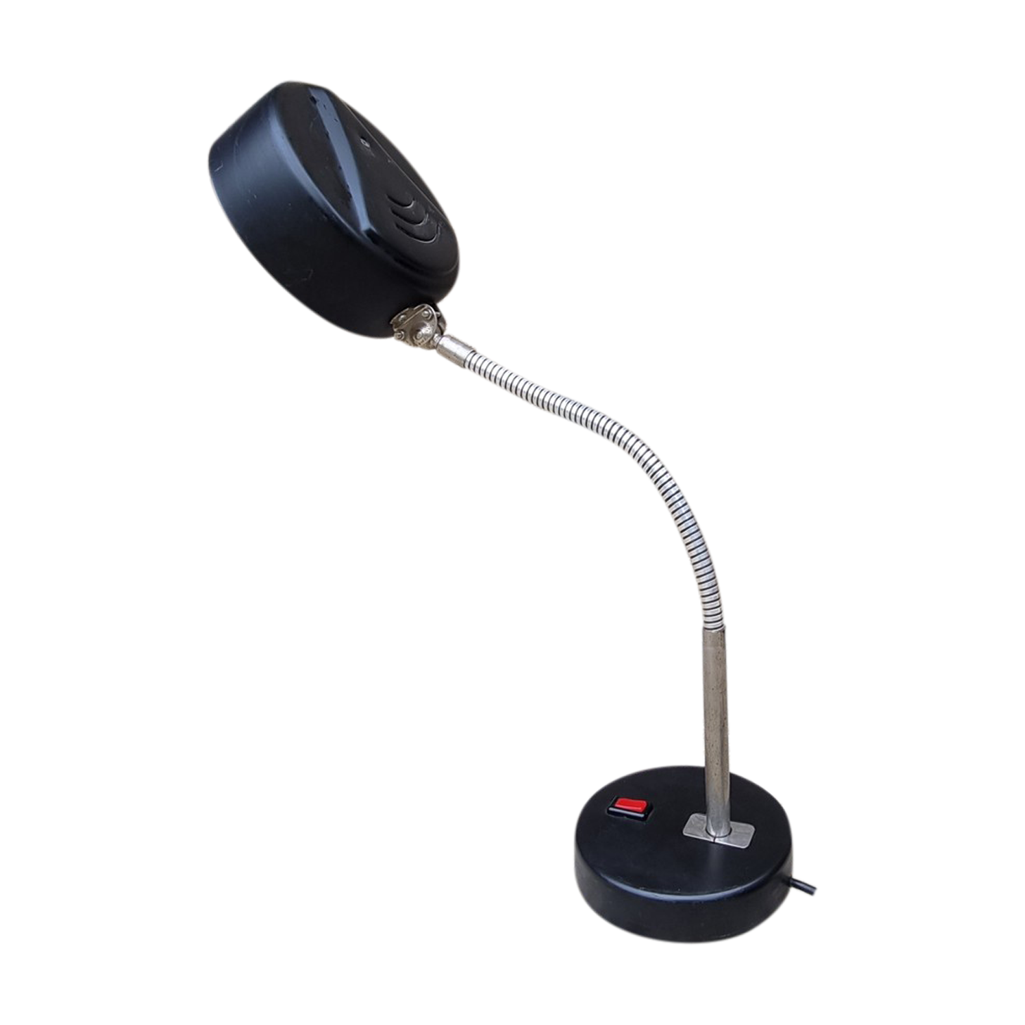 Bauhaus industrial desk lamp, metal, vintage, 50s