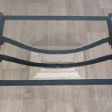 Wrought iron and glass coffee table