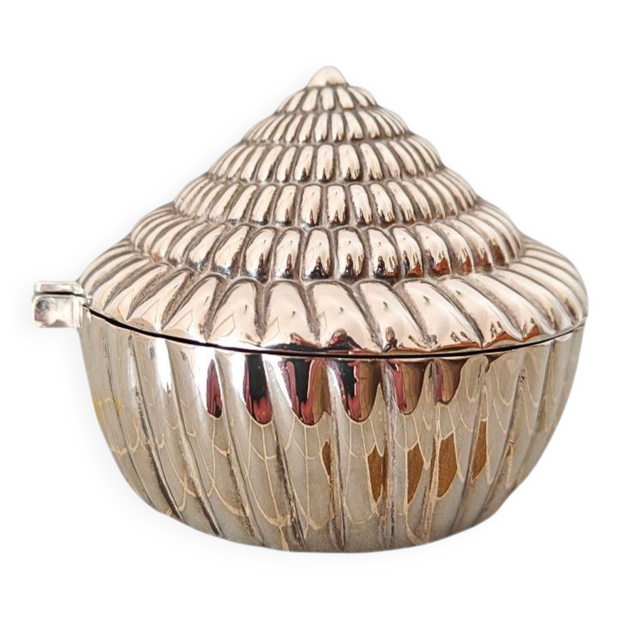 Boîte à bijoux vintage en forme de coquillage