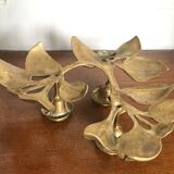 Golden bronze flower candlestick