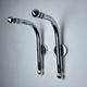 Pair of tubular chrome wall lights Italy, 1970