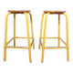 2 high metal workshop stools