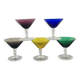 vintage 1970s martini glass set