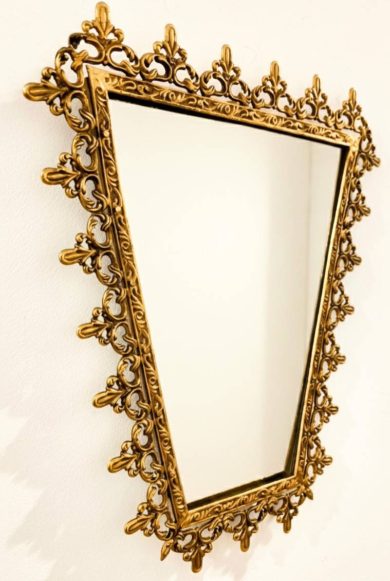 Vintage Italian rococo style mirror from the 50s