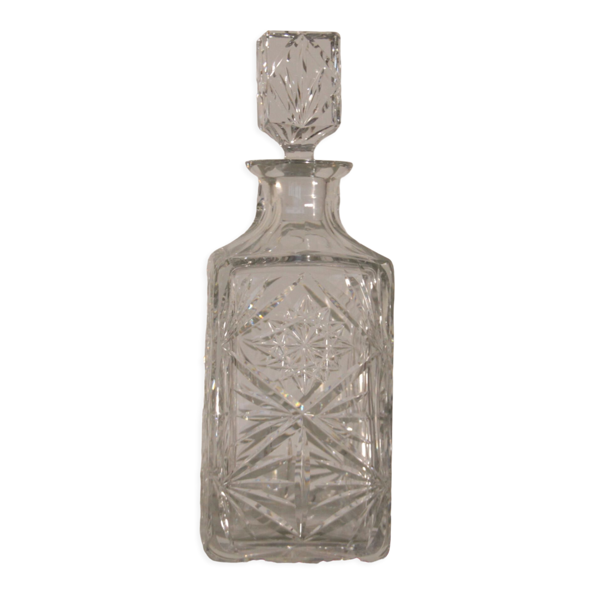 Vintage cut crystal whisky decanter