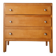 Commode vintage en bois clair à 3 tiroirs – Années 50 / 60