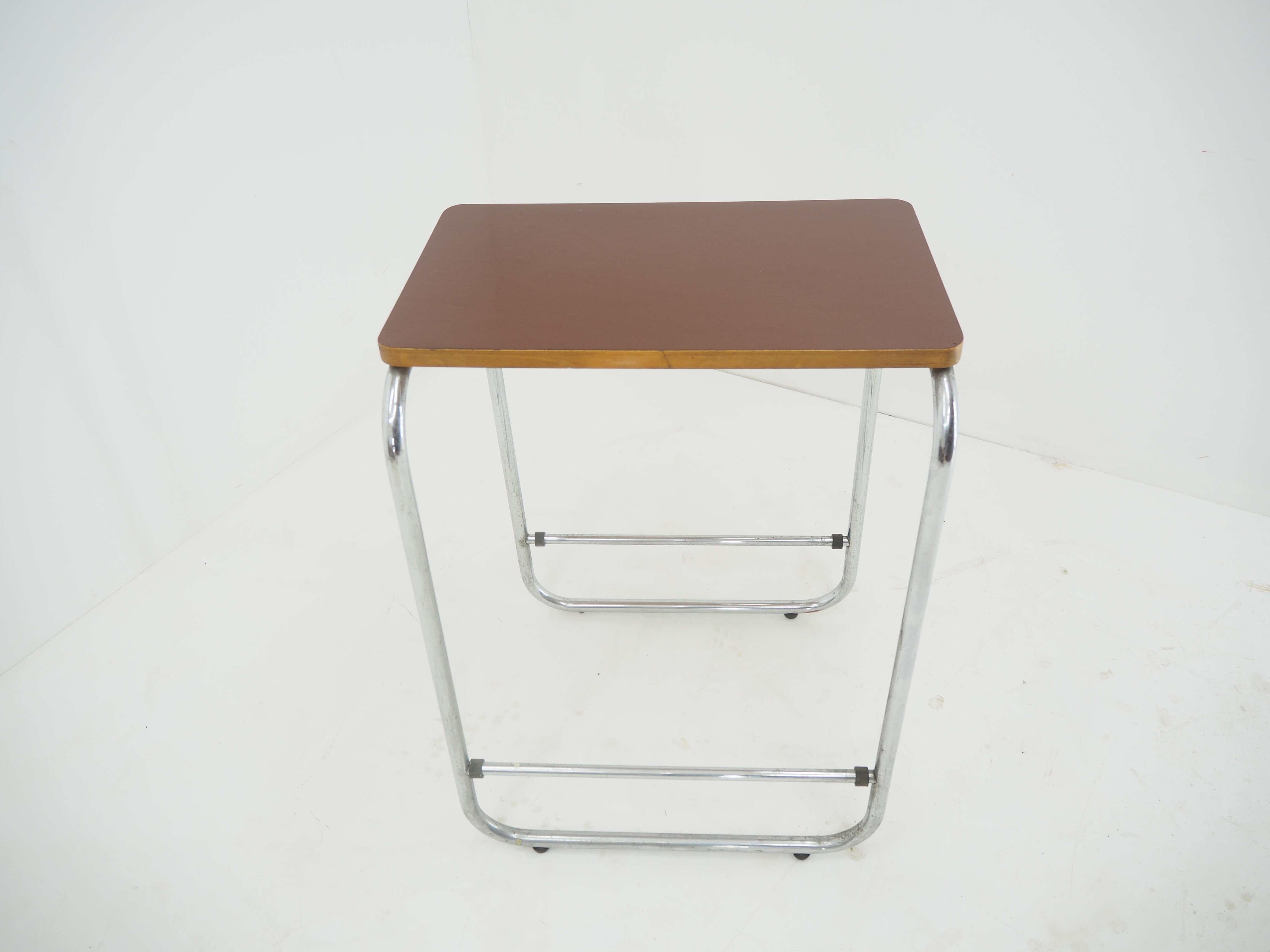 midcentury chrome side table, 1960s