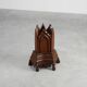Neo-Gothic Oak Umbrella Stand with Sculptural Carving, France, 19th Century
