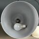 Pair of lacquered metal pendant lights with rose.