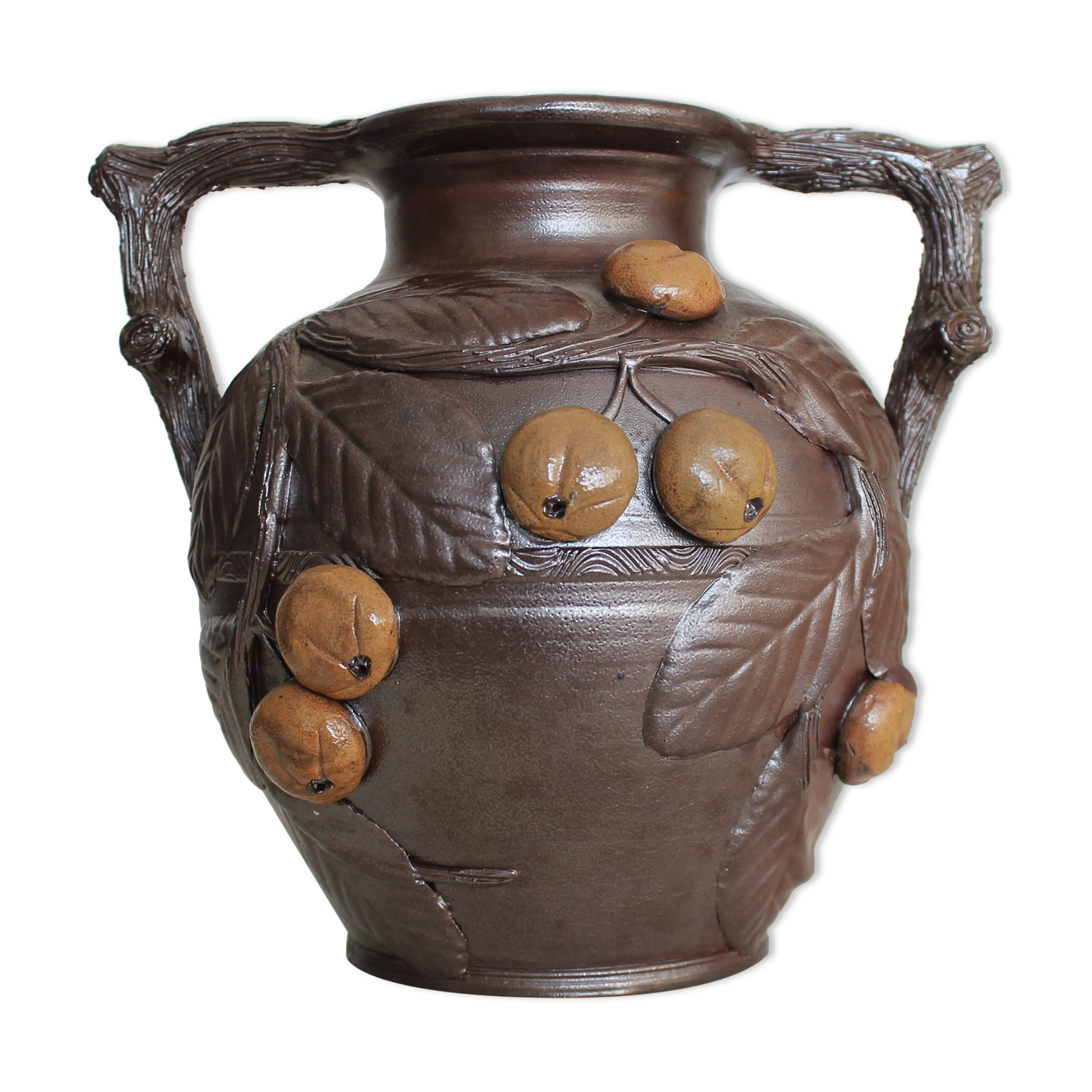 Vase with apple decorations Turgis Calvados Normandy