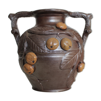 Vase à décors de pomme Turgis Calvados Normandie