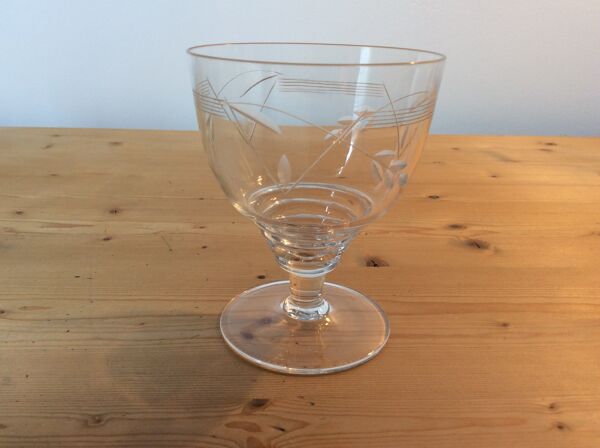 7 verres en cristal anciens
