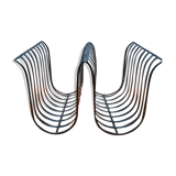 Minimalist metal magazine holder