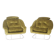 Pair of green velvet armchairs, 1970