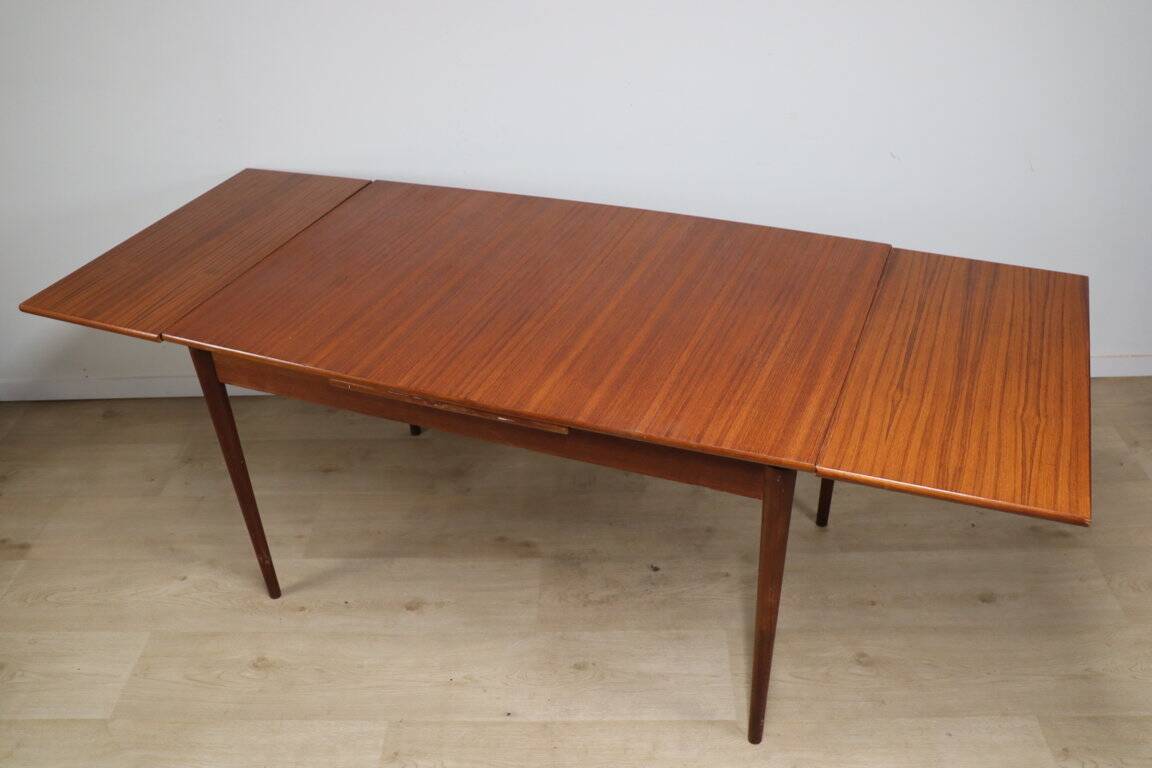 Scandinavian extendable teak dining table, 1960