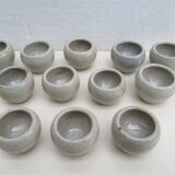 Individual stoneware snail dishes -lot of 12