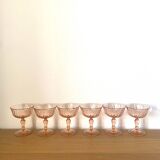 Rosaline champagne glasses - Luminarc - Arcoroc - vintage