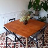 ERCOL folding dining table in solid elm