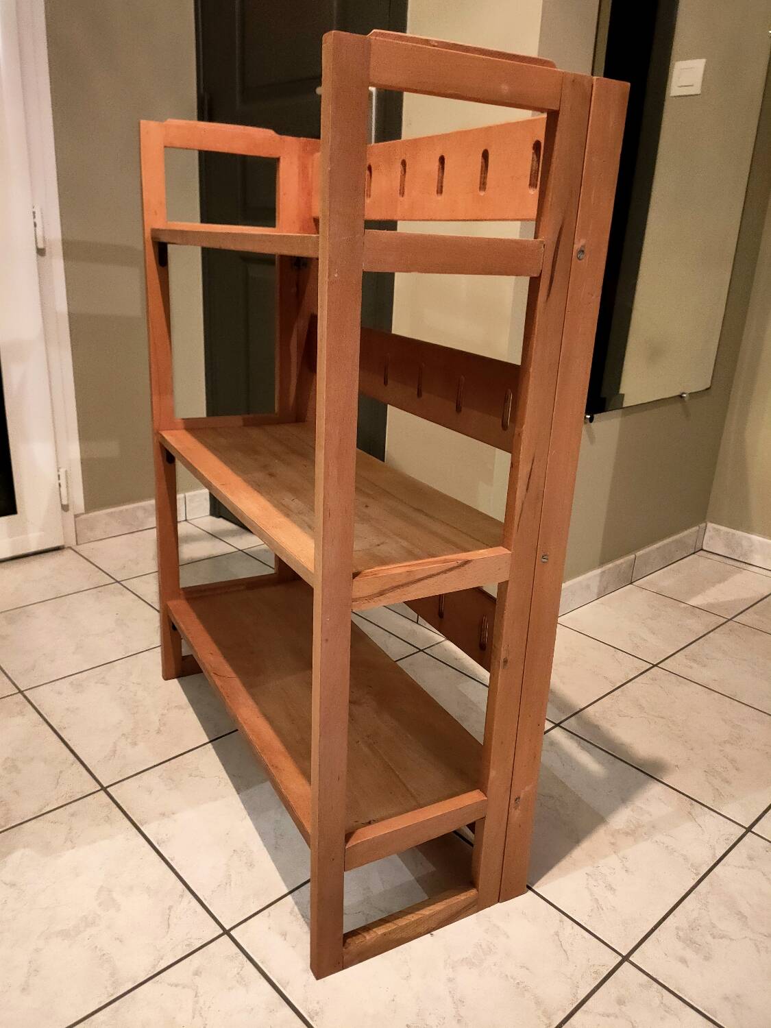 Étagère de bouquiniste en hêtre