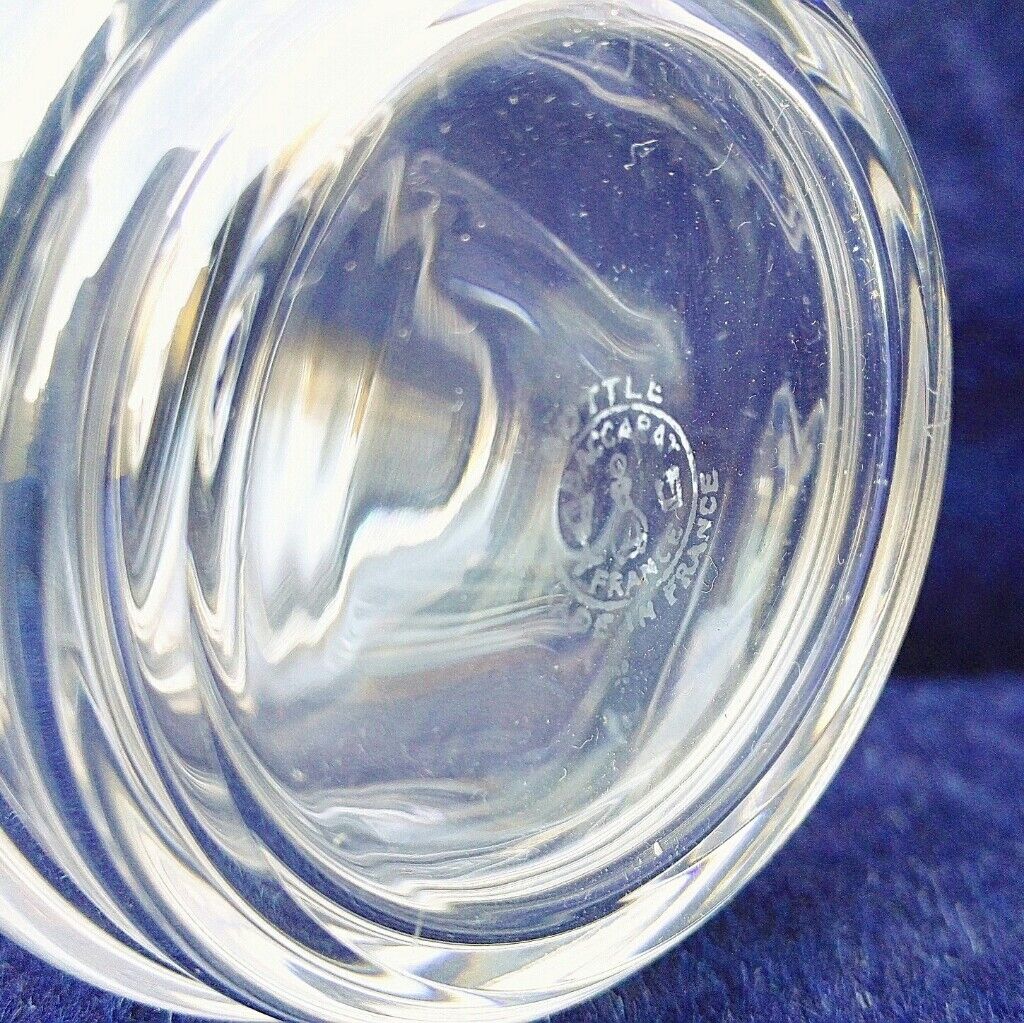 Vintage Baccarat crystal barrel bottle
