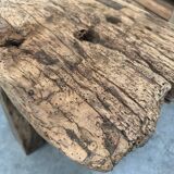 Old 19th century workbench transformed into a bench