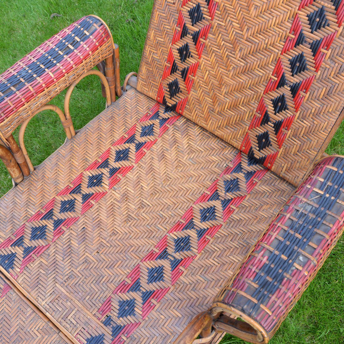 Transat Ancien Art Déco in vintage rattan 1920