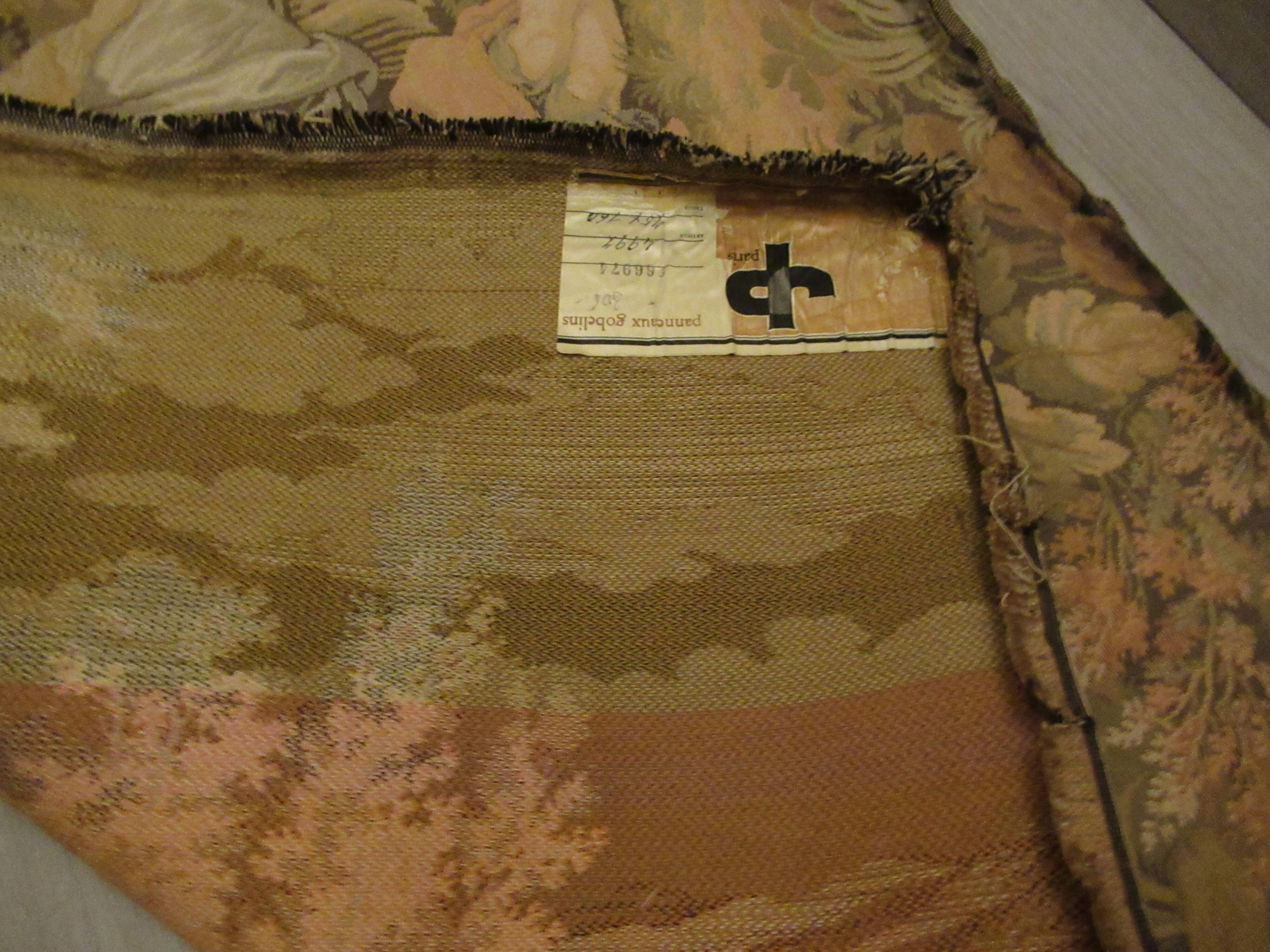 Tapestry numbered 305 / 266974 article 4997 goblin panels manufacture jp paris