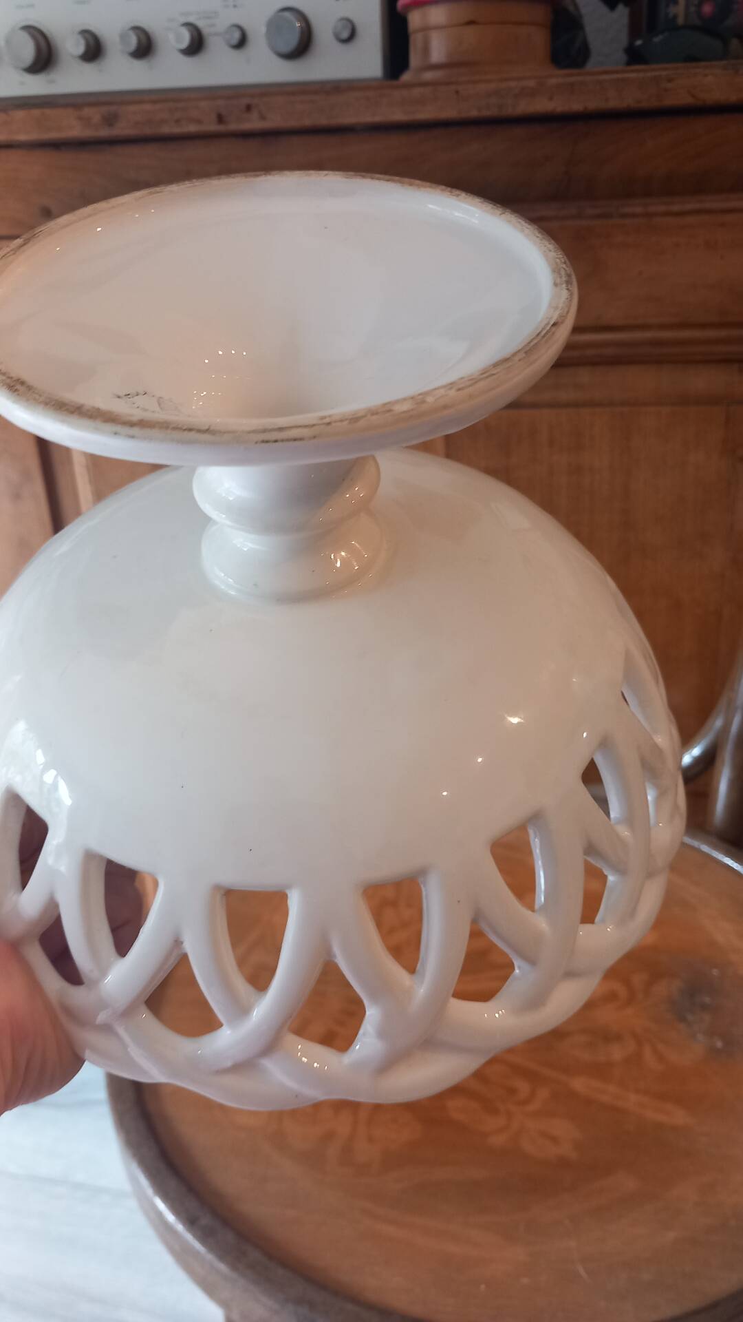 Fruit bowl faience Moustiers decoration