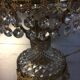 Lampe parisienne vintage à pampilles et cristal ciselé