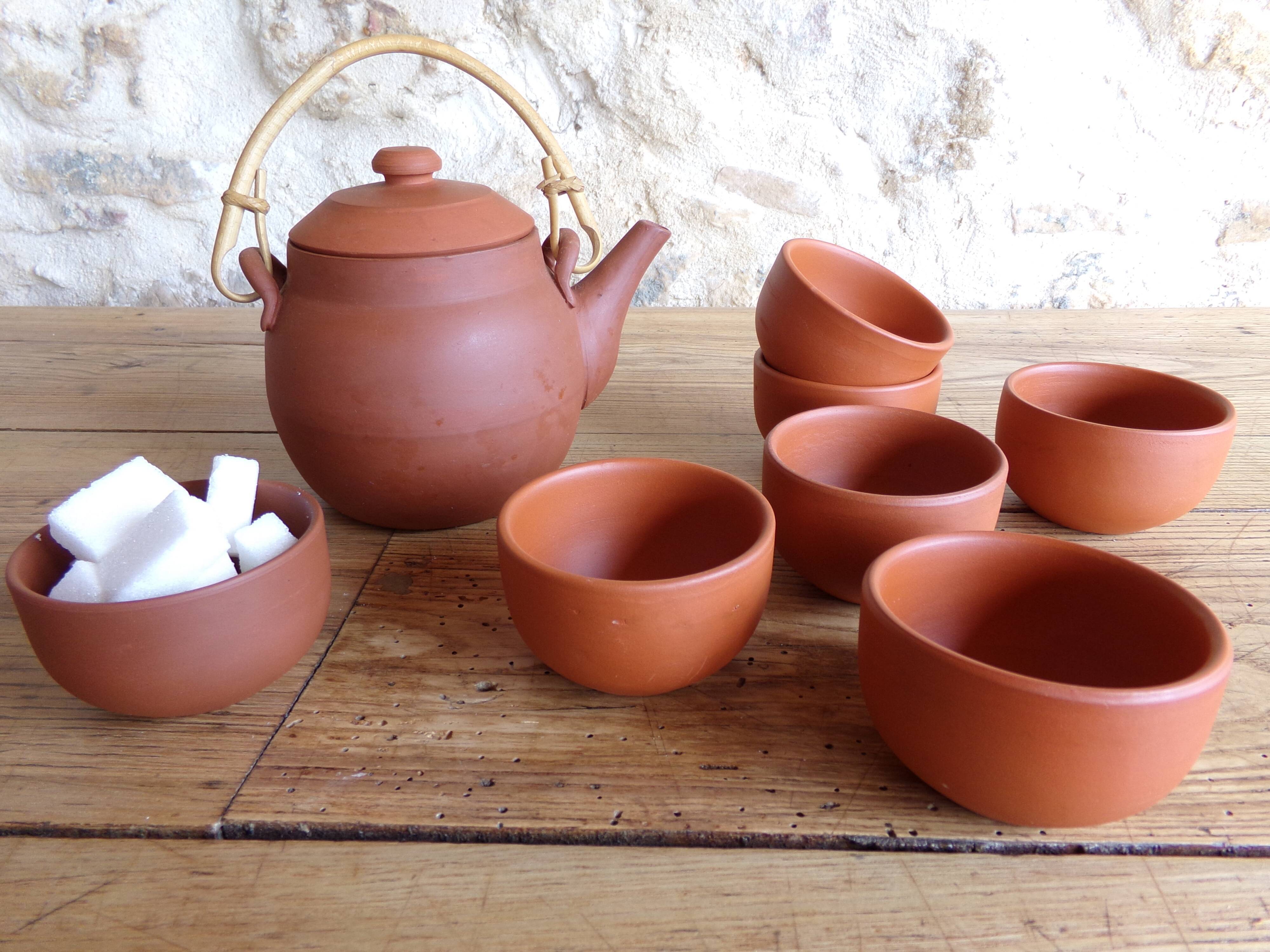 Terracotta tea set