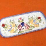 Butter tray earthenware hb henriot quimper france floral decoration