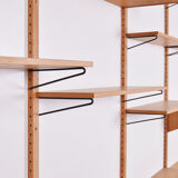 Scandinavian oak hanging bookcase - 1970