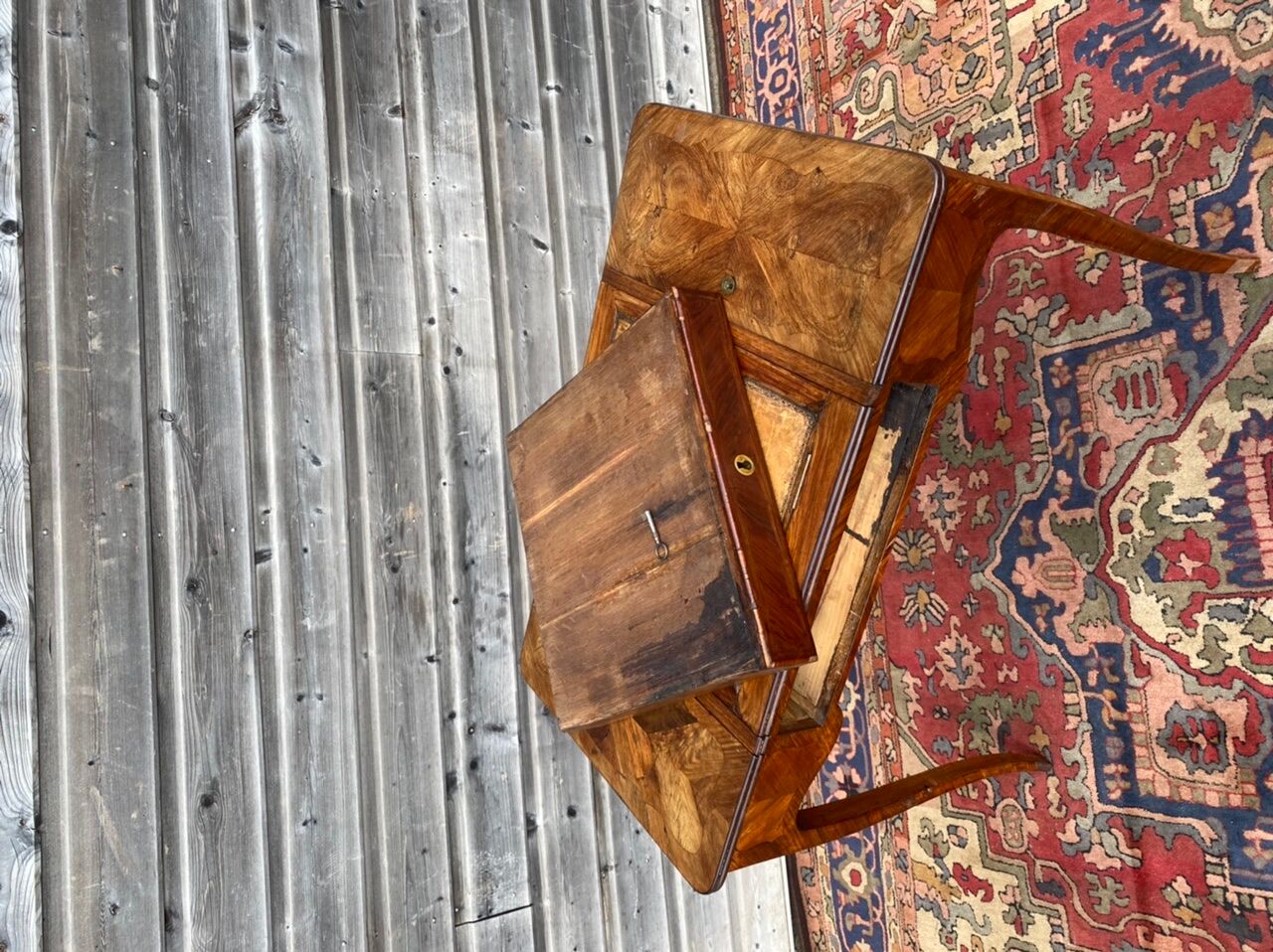 Table Liseuse In Marquetry Stamped Louis XV XVIII Century