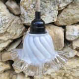 Lampe baladeuse globe vintage en verre tulipe