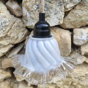 Lampe baladeuse globe vintage en verre tulipe