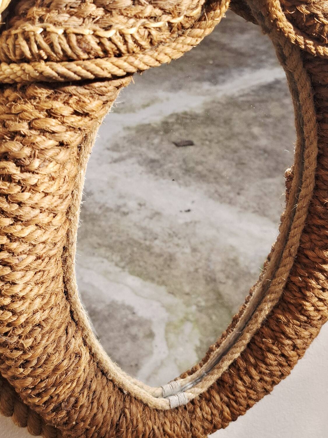 Rope mirror by Audoux-Minnet 1950