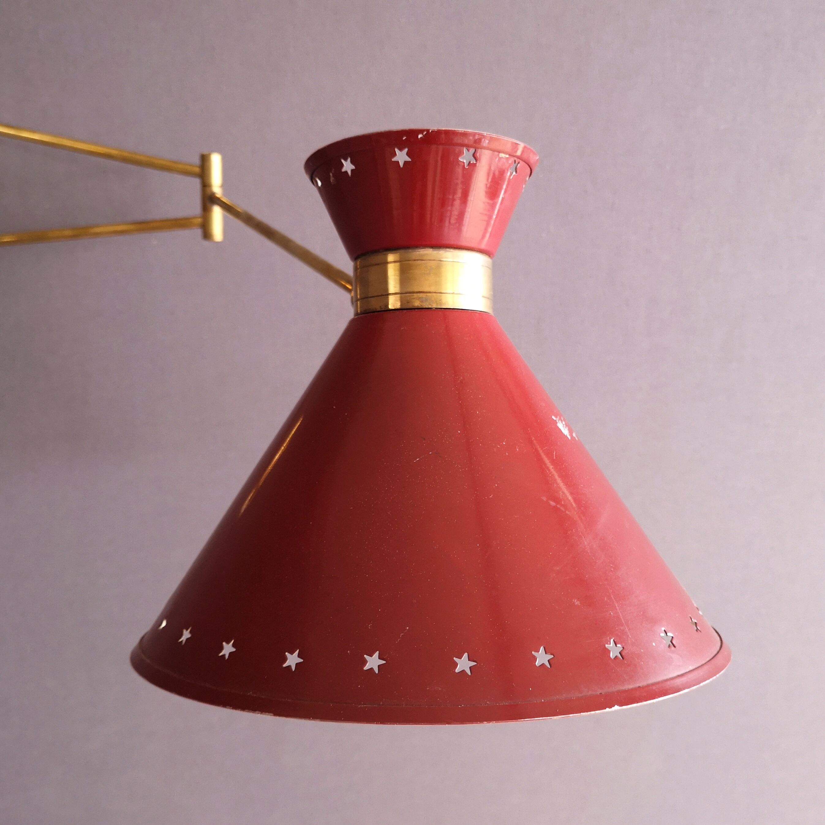 Diabolo wall light by René Mathieu for Lunel