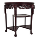 Vintage Chinese hardwood console / side table with marble top