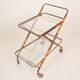 Chariot Cesare Lacca en faux bambou et laiton, 1950